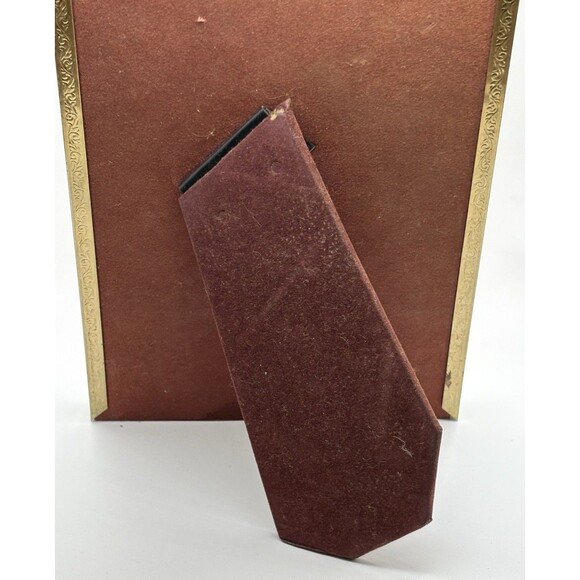 Vintage Gold Tone Picture Frame Holds 5x7 Inches Velvet Backing Used - Picture 11 of 16